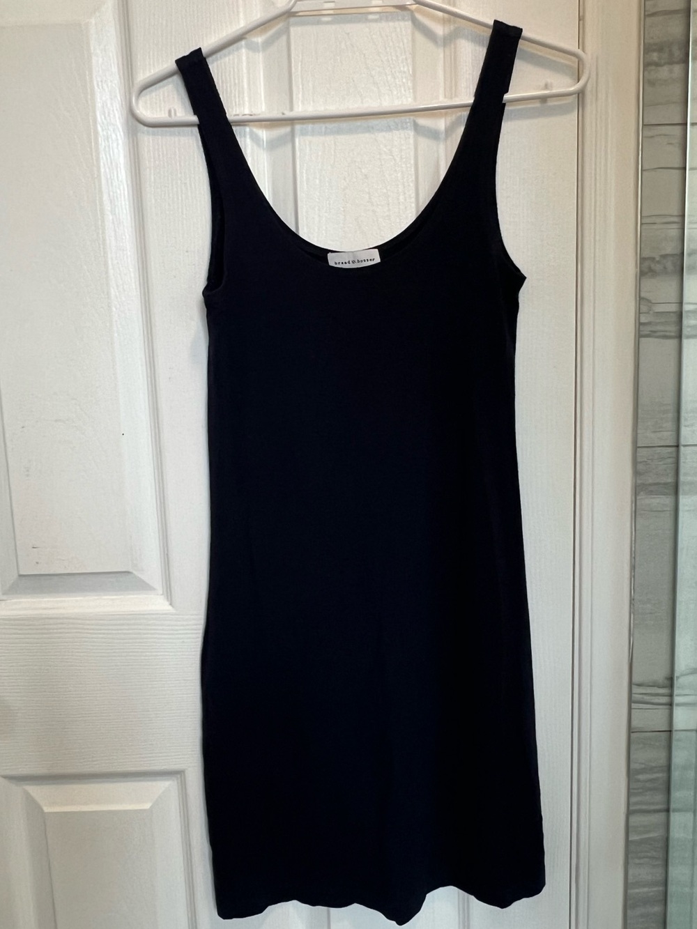 Moochi scoop-neck tank slip dress | Dark Navy Blue | 100% Cotton